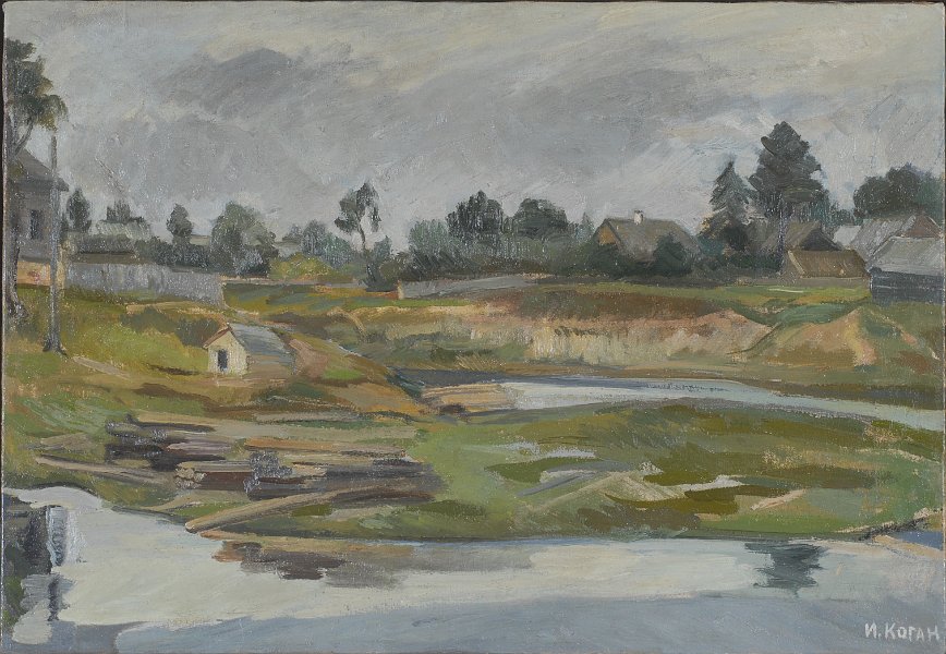 Village 1935 oil on canvas 44x65